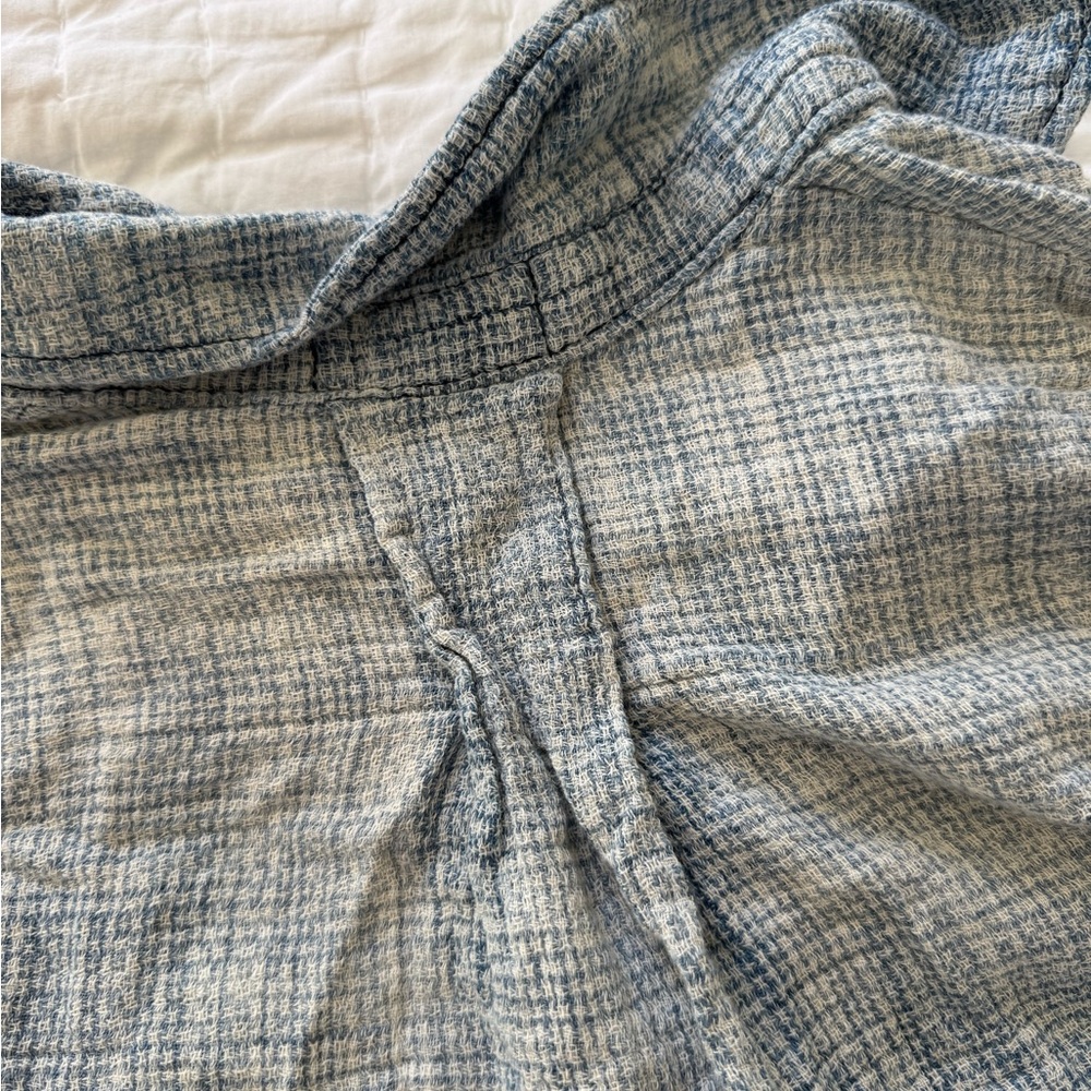 Cloth & Stone Textured Blue Shirt - 100% Cotton - Picture 5 of 6
